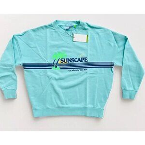 Quiksilver Women Oversized Crew neck sunscape Sweatshirt Size M EQWFT03040 BGH0